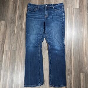 Merona Classic Bootcut Jeans Dark Wash Denim Stretch Size 14 Womens